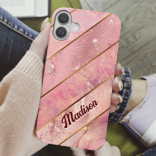 Chic Rose gold gürlich geometrisch Case-Mate i iPhone 16 Hülle