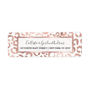 Chic Rose Gold Leopard Cheetah Animal Print