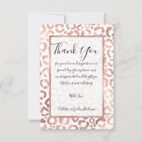 Chic Rose Gold Leopard Cheetah Animal Print