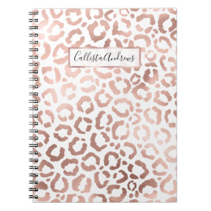 Chic Rose Gold Leopard Cheetah Animal Print Notizblock