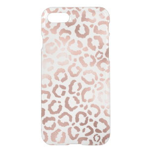 Chic Rose Gold Leopard Cheetah Animal Print iPhone SE/8/7 Hülle