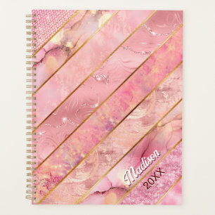 Chic Rose Gold mädchenhaft elegant geometrisch Planer