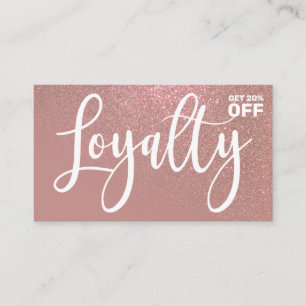 Chic Rose Gold Pink Glitzer Gradient Typografie Treuekarte