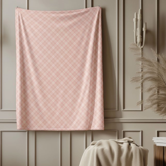 Chic Rose Gold Schachtel für weiche Wärme Fleecedecke (Chic Rose Gold Checkered Throw for Soft Warmth Fleece Blanket)