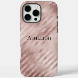 Chic Rose Gold Streifen iPhone 16 Pro Max Hülle