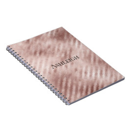 Chic Rose Gold Streifen Notizblock