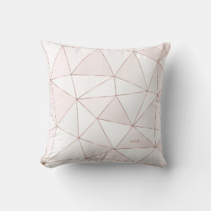 Chic Rose Goldenes geometrisches Abstraktes Muster Kissen