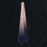 Chic Rose Goldmedaille Glitzer marinebrüse Omergla Krawatte<br><div class="desc">Chic Rose Goldmedaille Glitzer Marineblau ombre Funkelhochzeit</div>