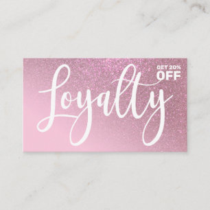 Chic Rose Pink Glitzer Gradient Typografie Treuekarte