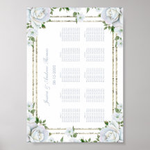 Chic Rose & Silver Border Floral Chart