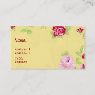 Chic-Rosen-Geschäfts-Karte Visitenkarte