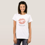 Chic-Rosen-GoldGlitzer-Lippenmake-upkünstler T-Shirt<br><div class="desc">Chic-Rosen-GoldGlitzer-Lippenmake-upkünstler</div>