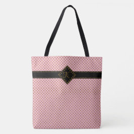 Chic-Rosen-GoldGlitzer-Polka-Punkt-mit Monogramm
