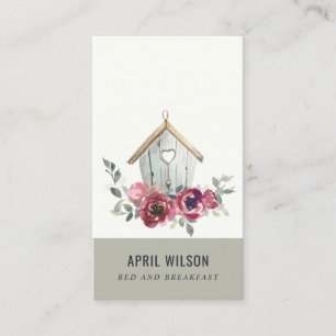 CHIC ROTE ROSE FLORAL HOLZ ZUHAUSE BLEIBE BED FRÜ VISITENKARTE