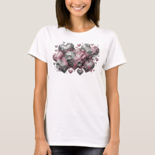 Chic roter ABSTRACT ART Kunstdruck T-Shirt