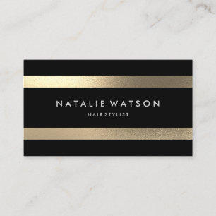 Chic Rough IMITATE Gold Stripes New Orleans Modern Visitenkarte