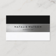 Chic Rough IMITATE Silver Strip Schwarz-weiß Moder
