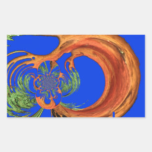 Chic Round Hakuna Matata Navy Blue Kollektion Rechteckiger Aufkleber