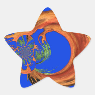 Chic Round Hakuna Matata Navy Blue Kollektion Stern-Aufkleber