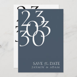 Chic Royal Blue Opulence Minimal Foto Hochzeit Save The Date