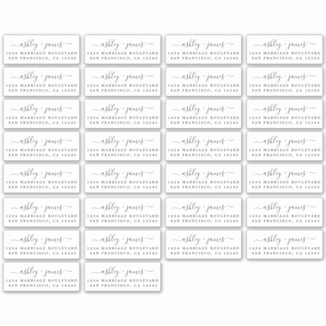 Chic Rücksendeadressen-Aufkleber 3,42 x 1,45 Zoll  Aufkleber (Vorderseite)