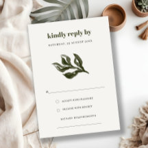 Chic Rustic Boho Green Retro Botanische Hochzeit R