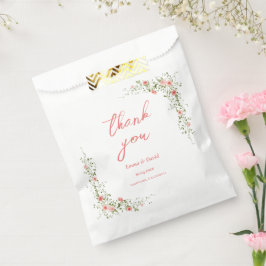 Chic Rustic botanische Rose Hochzeit Geschenktütchen