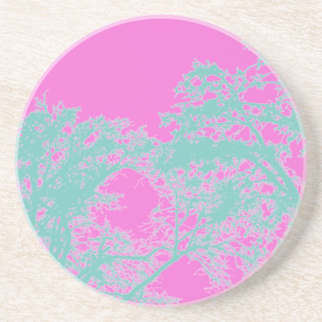 Chic Rustic Colorful Trees Untersetzer (Vorne)