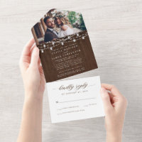 Chic Rustic Holz String Lights Foto UAWG Wedding