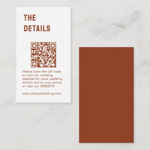 Chic Rustic Morden Minimalistische Hochzeit Begleitkarte