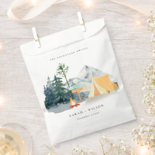 Chic Rustic Pine Woods Camping Mountain Wedding Geschenktütchen