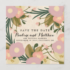 Chic Rustic Watercolor Leinwand Save the Date