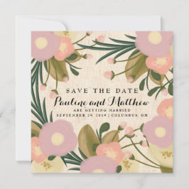 Chic Rustic Watercolor Leinwand Save the Date