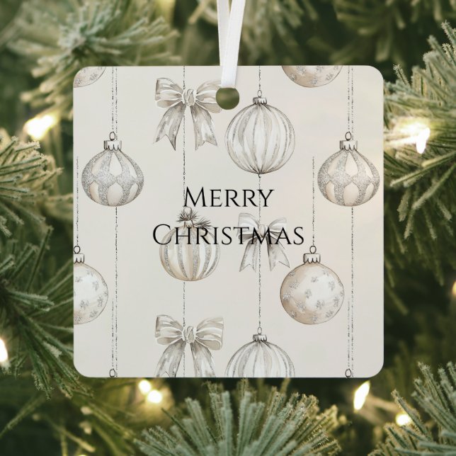 Chic Rustic Weihnachtscreme Ornamente (InSitu)