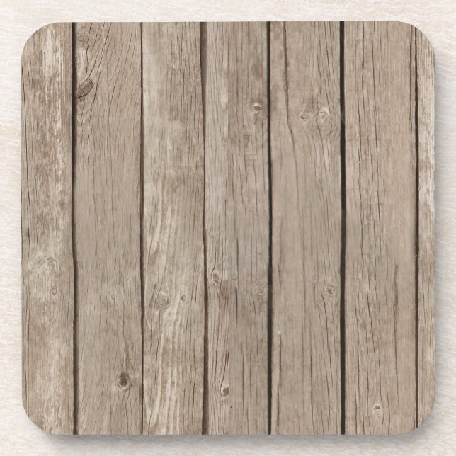 Chic Rustic Wood Untersetzer (Vorderseite)