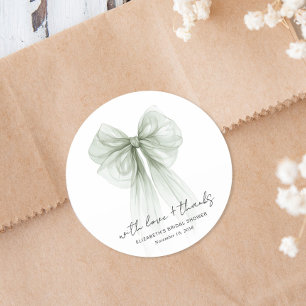 Chic Sage-Bogen-Aquarell-Junggesellinnen-Abschied Runder Aufkleber