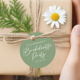 Chic Sage Green Bachelorette Party Personalized Geschenkanhänger