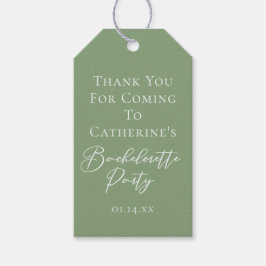 Chic Sage Green Bachelorette Party Personalized Geschenkanhänger