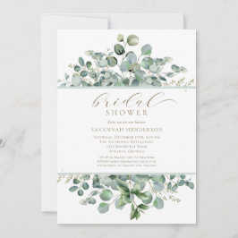 Chic Sage Green Floral Bridal Shower Editable Einladung