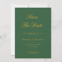 Chic Sage Green und Gold Elegante Hochzeit Save The Date