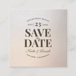 Chic Save the Date QR Code Wedding Website Begleitkarte