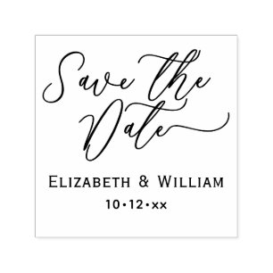 Chic Save the Date Wedding Typografy #1 Permastempel