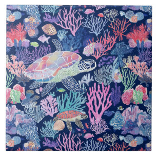 Chic Schildkrötenkorallen Fliese