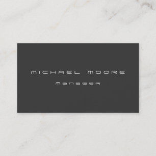 Chic Schlicht Gray Manager Business Card Visitenkarte