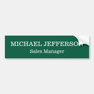 Chic Schlicht Hunter Green Color Personalisierte F Autoaufkleber