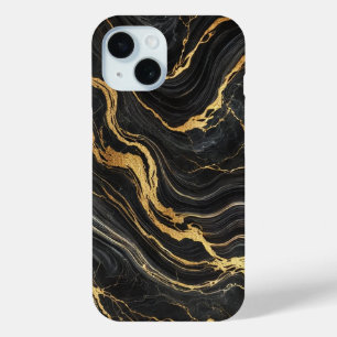 Chic Schwarz & Gold Metallisch Marmor-Optik Glamou Case-Mate iPhone Hülle