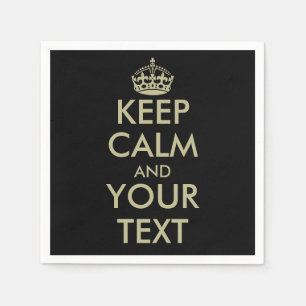 Chic Schwarz und Imitat Gold behielt ruhige Papier Serviette