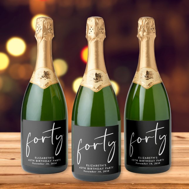 Chic Schwarz-weiß 40. Geburtstag Party (Von Creator hochgeladen)