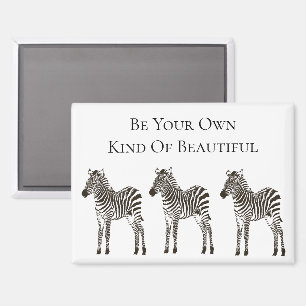 Chic Schwarz-weiß Zebras Magnet