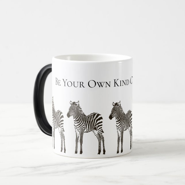 Chic Schwarz-weiß Zebras Tasse (Vorderseite Links)